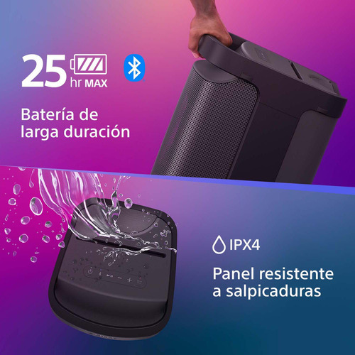 Imagen 7 de 11 de Parlante Sony Serie X SRS-XP700 SRS-XP700 portátil con bluetooth waterproof negro 120V/240V