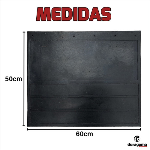 Imagen 2 de 5 de Juego X2 Barrero Goma Pesada 60x50 Universal P/ Camion