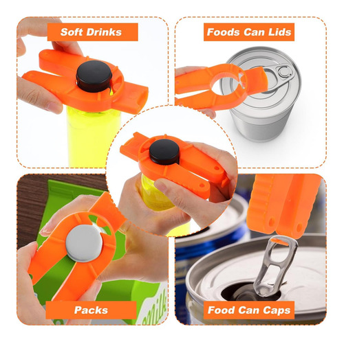 Abratas De Tapa De Plástico Yuanchu 4 Pcs, 3 En 1 Botella De