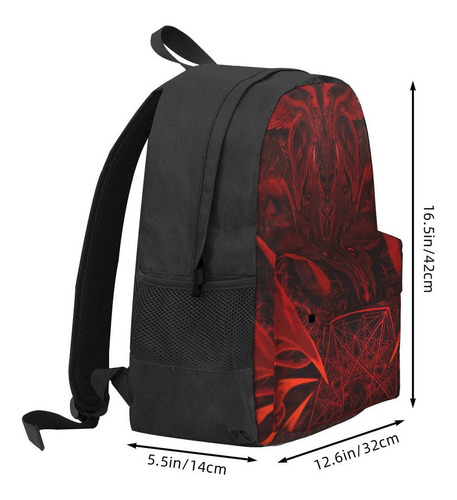 Mochila Baphomet Satanic Goat Para Mujer, Mochila Casual Par