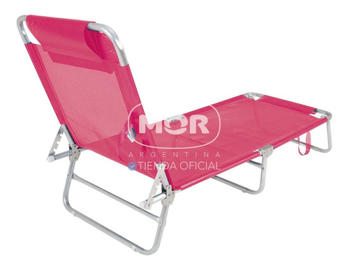 Imagen 3 de 10 de Reposera Playa Pileta Cama Aluminio Tumbona Mor Ct