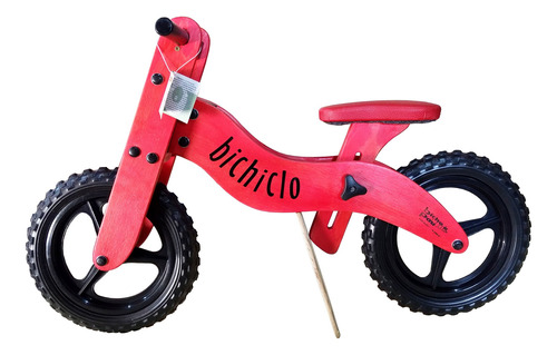 Imagem 1 de 4 de Bicicleta Infantil De Madeira Aro 12 - Bichiclo Vermelha/pr