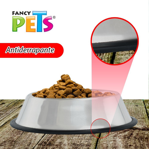 Imagen 4 de 6 de Plato Tazón Comedero Para Perros Antiderrapante 32oz Grande