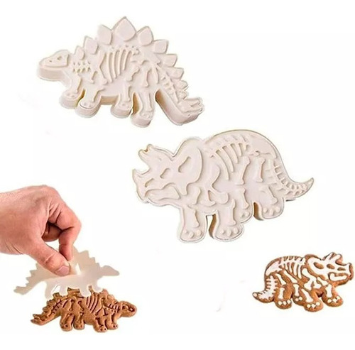 Kit 2 Cortadores De Galletas Diferentes Diseños Dinosaurios