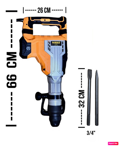 Demoledor Cincelador Sds Max De 1700w, 45j Y 11kg