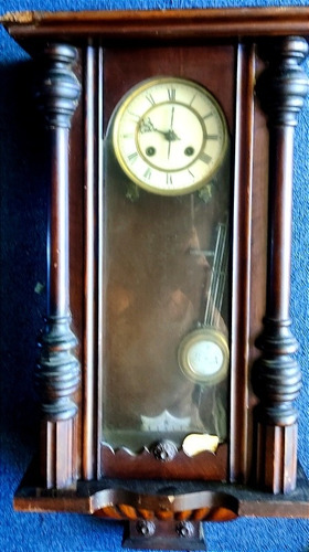 Reloj Antiguo De Pared A Cuerda Con Soneria Para Reparar 