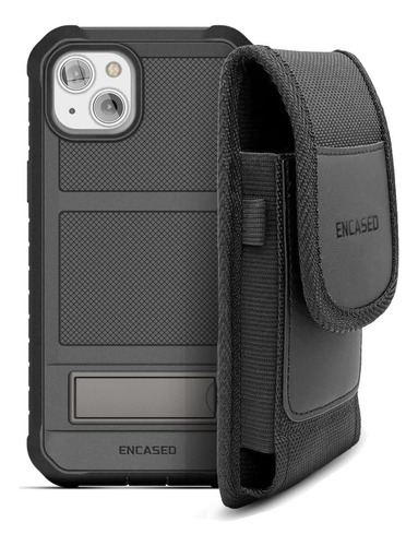 Funda Para iPhone 14 Plus Con Bolsa Para Cinturon Negro Mate