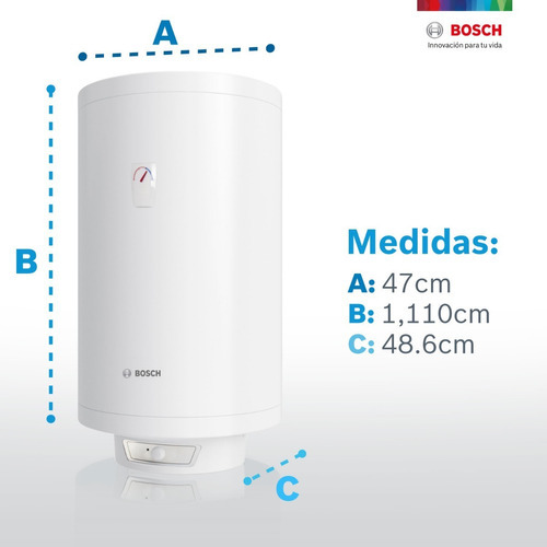 Calentador Electrico 3 Servicios Plus 120 L Thermotank Bosch Color Blanco