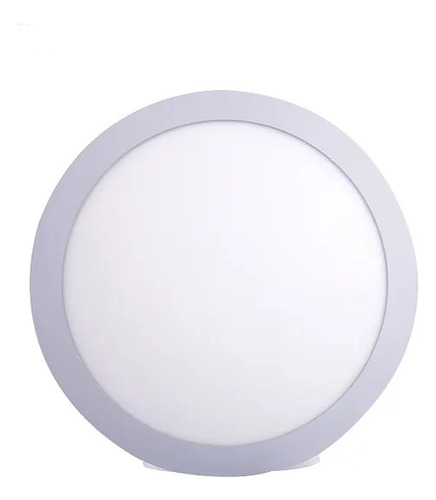 Lampara Led Panel 12w Redonda Luz Blanca Superficial Tienda