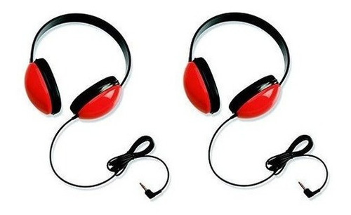 Califone Escuchar Primeros Auriculares En Rojo Conjunto De 2