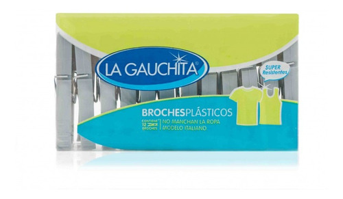 Broches De Plastico La Gauchita X12unid