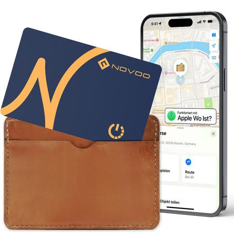 Novoo Tarjeta Rastreador Cartera 6 Años Airtag Localizador Bluetooth Gps Smart Tag Rastreador Para Apple Color Azul