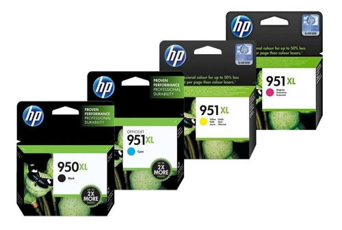 Cartuchos Hp 950xl Negro + 951xl Colores Combo Cuotas