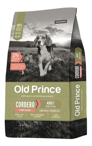 Alimento Old Prince Proteínas Noveles Perro adulto sabor cordero para perro adulto de raza pequeña sabor cordero en bolsa de 7.5 kg
