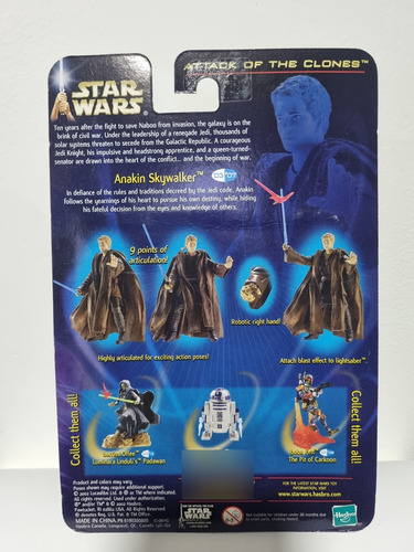 Figura Anakin Skywalker Hasbro Año 2002 (Usado)