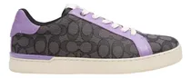 Comprar Tenis Coach Clip Low Top Monogram Para Hombre Negro\u002Fmorado - Original