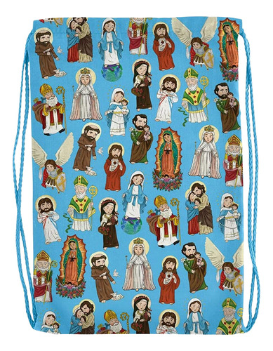 Needzo Mochila Miniatura Cordon Bolsa Cincha Santo Catolico