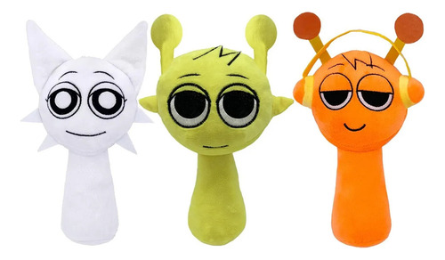 Mx1 - 3 Piezas Sprunki Felpa, Srunki Game Plush, Sin Sprunki