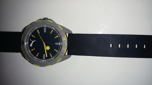 Reloj Puma Originalverde Agua, Gris Y Amarillo 