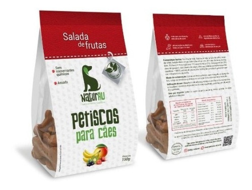 Biscoito Petiscos Para Cães Naturau Salada De Frutas 150g