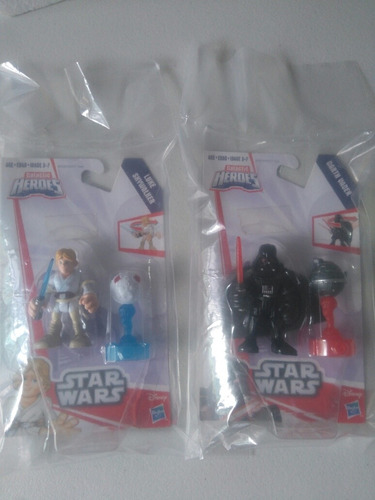 Figuras Star Wars Galactic Heroes Luke Skywalker Darth Vader