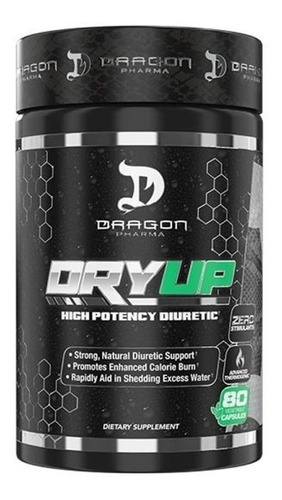 Termogenico Dragon Pharma Dry Up 120 Capsulas Diuretico