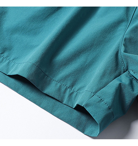Pantalones Cortos Seda Helada Color Liso Unisexo Elasticidad