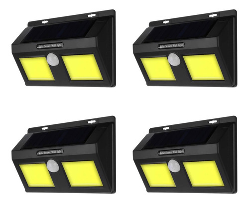 Foco Solar Exterior Led Pack X4 Sensor Movimiento Tm