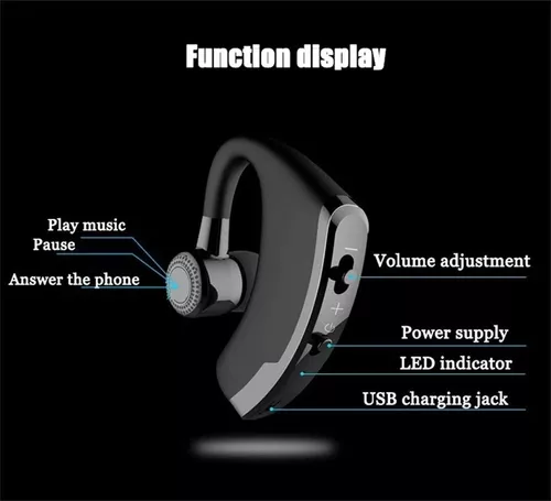  Auriculares Bluetooth para iPhone Android teléfono celular, auricular  Bluetooth V5.0 con CVC8.0 Dual Mic Cancelación de ruido y botones de  silencio/volumen, auriculares inalámbricos manos libres para : Celulares y  Accesorios