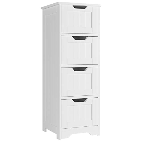 Bathroom Storage Cabinet, Side Cabinet With 4 Drawers, ...