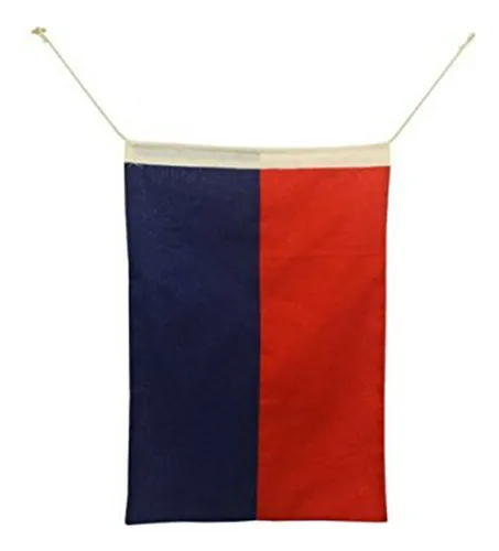Bandera De Tela Náutica Con Letra E De Hampton Nautical