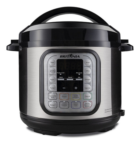 Panela De Pressão Britânia Bpp02pi Digital Funções 5l 127v