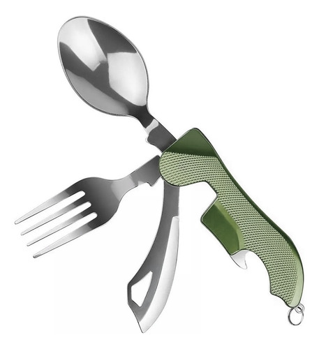 Set Cubiertos Camping Multiuso 6 En 1 Set Camping Portatil