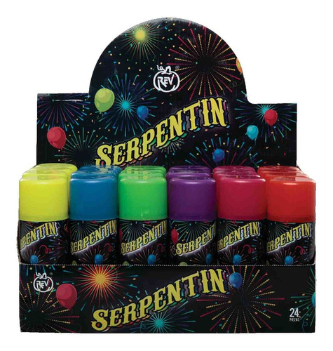 Serpentin Surtido Para Fiestas Varios Colores 24pz Ghoulish