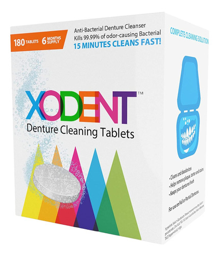 Xodent Tabletas De Limpieza De Dentaduras Postizas  180 Pas