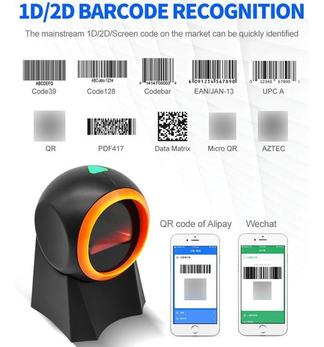 Imagen 6 de 8 de Lector Código De Barras 1d 2d Qr, Omnidireccional Láser