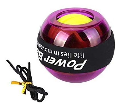 Ejercitador Powerball Giroscopio Led Ejercicio Brazo Morado