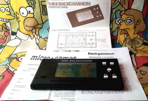 Micro Games - Mini Backgammon ( Excelente Y Funcionando)