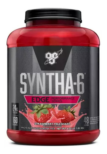Suplemento em pó BSN  Edge Syntha-6 proteínas Syntha-6 sabor  strawberry milkshake em pote de 1.82kg