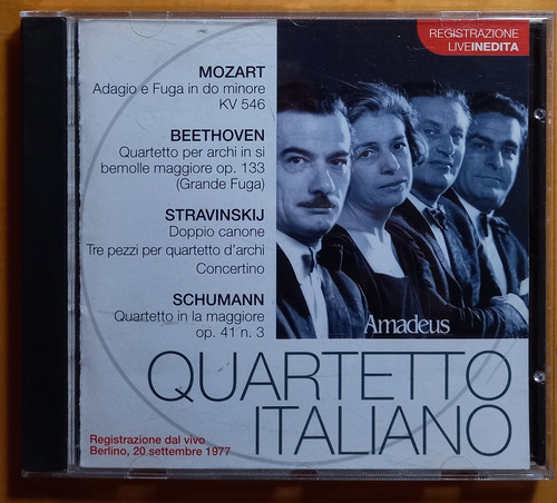 Beethoven Stravinsky Beethoven Schumann Cuarteto Italiano