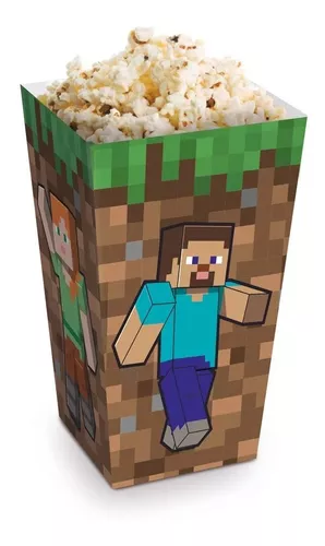 8 Pratos de Papel Minecraft 23 cm ⋆ Festa Na Hora