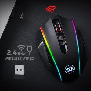 Redragon M686 Wireless Gaming Mouse, Dpi Gamer Mouse Con Sen