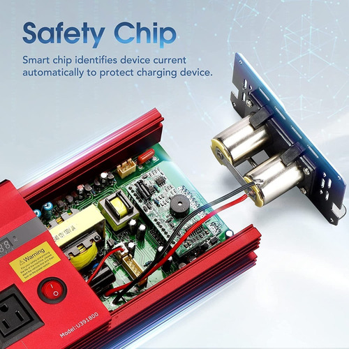 Maxpart Inversor De Corriente 12 V, Cc. 2000w Con Puerto Usb