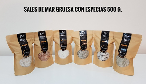 Sal De Mar Gruesa Con Especias 500 G. De Dominga Gourmet 