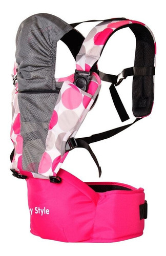 Canguru Bebê Até 15 Kg Baby Style Hipseat Cor Rosa