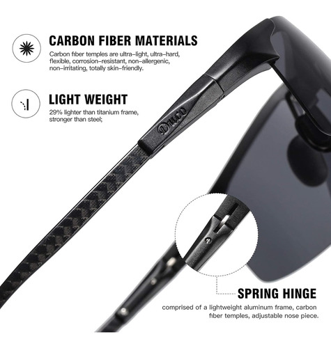 Gafas De Sol Duco Para Hombre, Deportivas, Polarizadas, D...