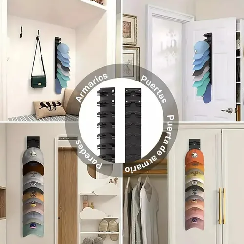 Soporte Gorras, Colgador Gorras Pared, En Closet Y Estante