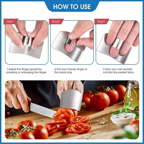 Imagen 4 de 6 de Set De Protectores Anticorte De Acero Inoxidable Para Cocina