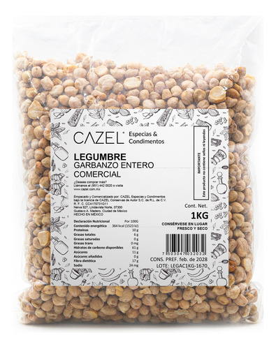 Garbanzo Entero Comercial 1kg