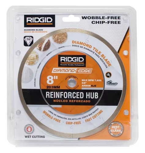 Disco De Diamante Ridgid 8 In. Premium Tile Diamond Blade